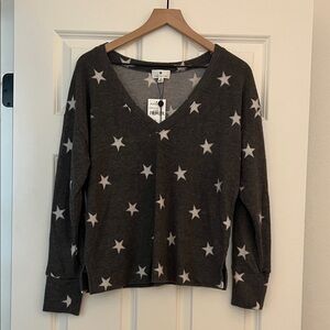 Socialite Gray Star Pajama Top